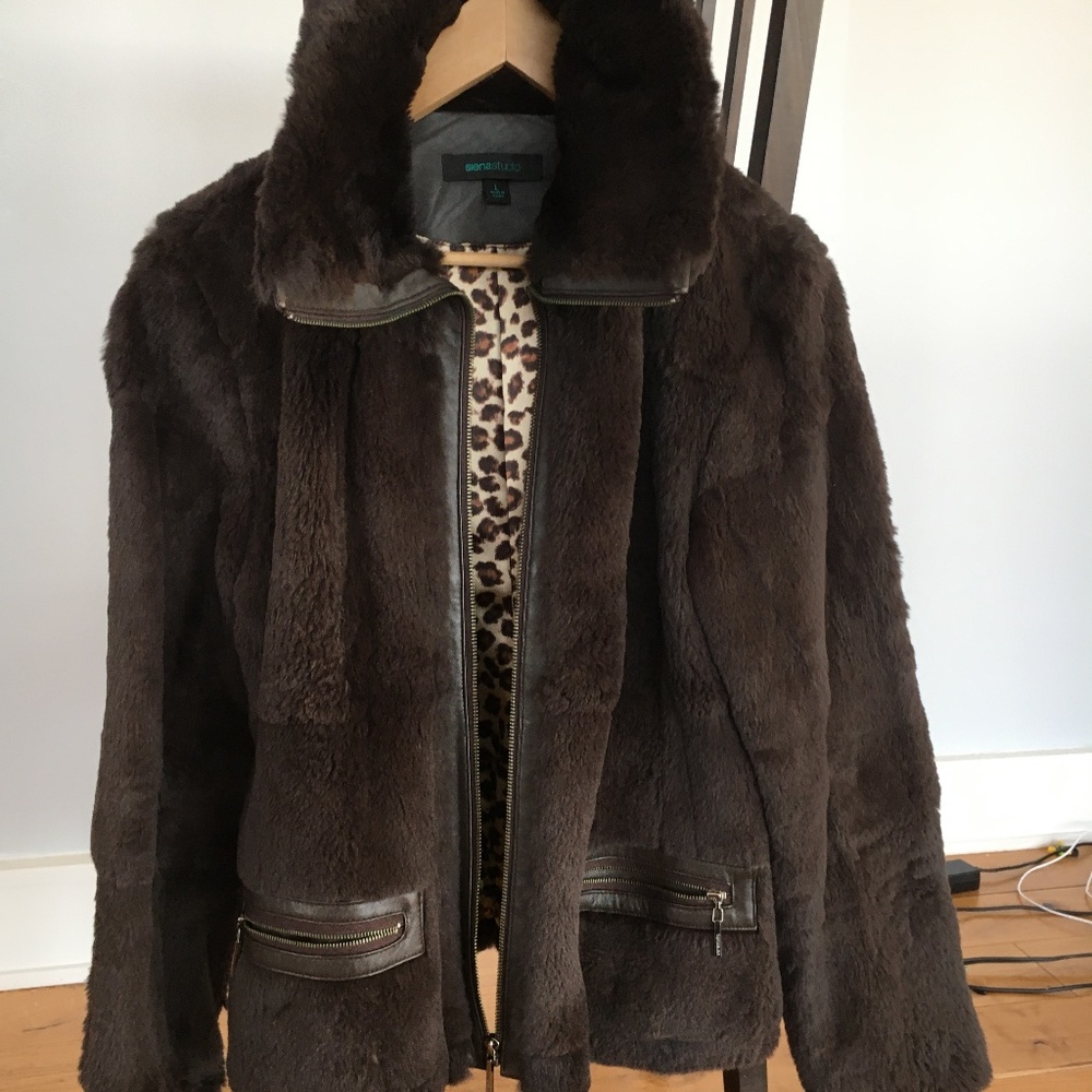 Fur woman jacket L